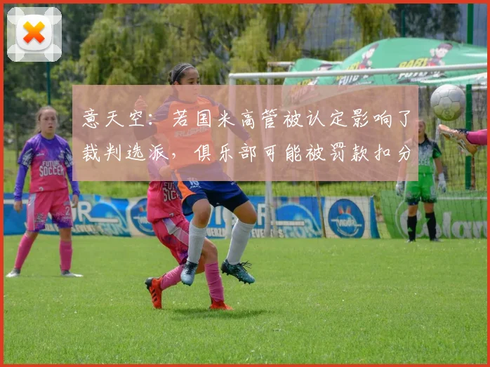 意天空：若国米高管被认定影响了裁判选派，俱乐部可能被罚款扣分